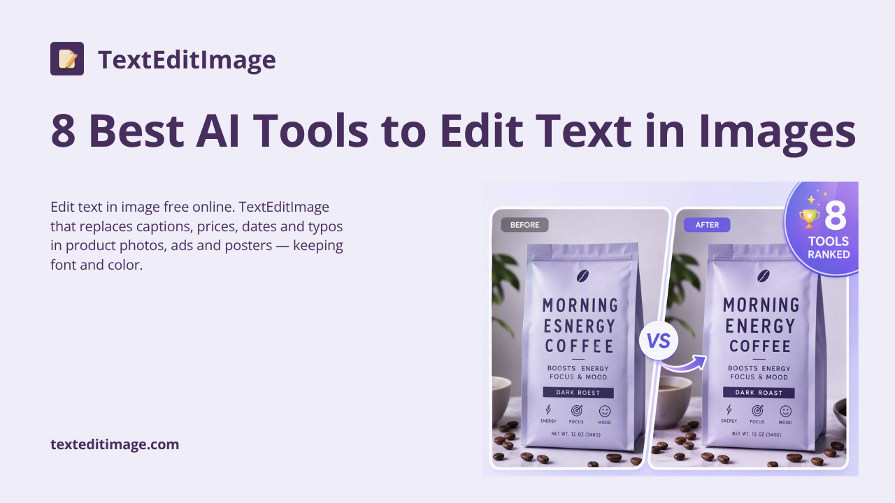 Las 8 mejores herramientas de IA para editar texto en imágenes en 2026