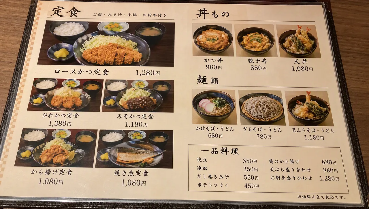 Traduce una foto de menú al inglés — before/after photo comparison (before)
